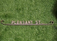 Vintage Cast Aluminum Pleasant St Street Sign 21