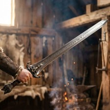 Handmade Conan The Barbarian Father Sword Replica, 42 Inch Stainless Steel Sword picture