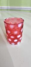 Glass Tumbler Opalescent Cranberry Red Coinspot picture
