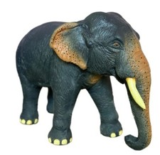Asian Elephant High quality handcrafted rubber animal toy for kids tusker figure picture