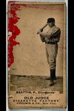 Photo:Cleveland Spiders Eb Beatin 1887 Baseball Pitcher Old Judge Card picture