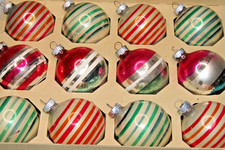Lot Vintage 50's Glass Color Stripes 2