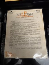 WATCHTOWER LETTER REQUESTING HELP FOR JEHOVAH'S WITNESSES IN GREECE 1948 picture