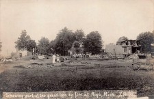 Riga MI Michigan 1908 Fire Disaster Lenawee County RPPC Photo Postcard COPY picture