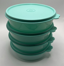 Tupperware MEDIUM WONDERS BOWLS (4) w/Mint Green Seals ~ Snacks ~ 1.5 Cups ~ NEW picture