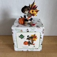 Charming Tails Bouquet Of Bountiful Blessings Pilgrim Pumpkin Sunflowers 3 Inch picture