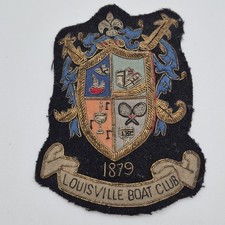 Vintage Louisville Boat Club 1879 Embroidered Crest Patch Kentucky Memorabilia  picture