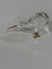 Vtg Barresque New Zealand KIWI Bird Figurine, W.B. Taylor In Crystal & 24k Gold picture