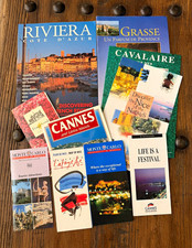 French Riviera Cote d'Azur lot of vintage 1990s magazine brochures Cannes Nice picture