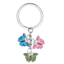Cute Butterfly Keychains for Women Aesthetic Keychain -Pink Blue Green picture