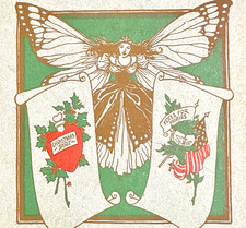 1913 Christmas Spirit Votes for Fairies William de Mille Santa Fairy Illustrated picture