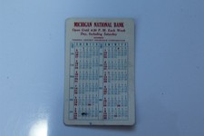Vintage 1957 Advertising Card Pocket Calendar Michigan National Bank picture