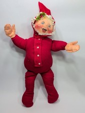 Vintage Annalee Mobilitee Doll Cute Little Girl Red Pajamas 14