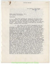 FRANK CAPRA 1940 AUTOGRAPH SIGNED CONTRACT MEET JOHN DOE GARY COOPER picture