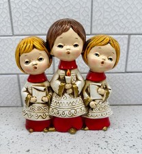 Adorable Vintage Parma Japan Trio Christmas Carolers - Hand Painted Carolers picture
