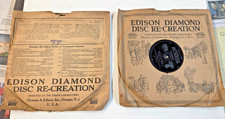 Attic Find 2 Vintage Edison Diamond Disc 78 Records with Vernon Dalhart #Rec20 picture