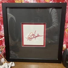 Maya Angelou Autograph Ceramic 4x4 Tile Matted Framed picture