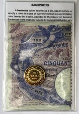 1904 French Republic Third Republic 50-Francs (gold-plated) Coin REPLICA - R3 picture