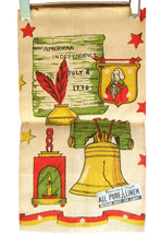 NOS Vintage Linen Tea Towel American Independence Made In USA By Parisian Prints picture