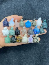 5pc Natural mixed Quartz hand Carved Mini turtle crystal Reiki healing gift picture