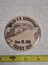 vintage 1985 Butler South Dakota Centennial pin back button Prairie Days SD picture
