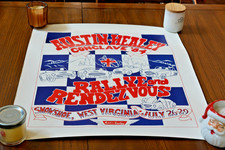 Vintage 1984 Austin-Healey Conclave Poster - Rallye & Rendezvous Snowshoe WV Rar picture