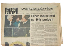 President Jimmy Carter Inaugurated January 20 1977 Santa Barbara Press Newspaper picture