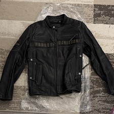 Harley-Davidson Genuine MotorClothes Black Leather Motorcycle Jacket Regular picture
