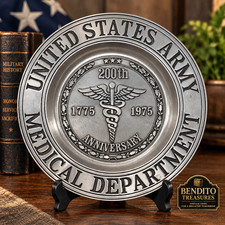 Wilton RWP-Pewter US Army Medical Department 200th Anniversary Plate 1775-1975 picture