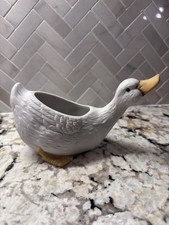Vintage INARCO White Goose Ceramic Planter 64029 Made in Mexico picture