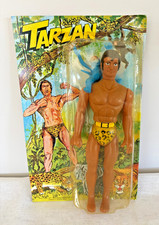 Rare Find. Vintage 1970s Tarzan 24cm Action Figure w Monkey. Sealed & Unpunched picture
