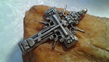VTG/ ANTIQUE SOLID SILVER LARGE BOLD 2 1/8