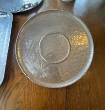 Vintage Rodney Kent Hand Wrought Hammered Aluminum 11.5” Tulip Tray #460 Round  picture