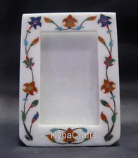 White Marble Gift-able Frame . Gemstone Picture Frame , 7 x 5 Inche Photo Frame picture