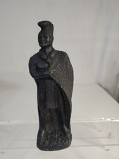 Vintage Black Coco Joe's Kamehameha Statue Hawaiian Lava Figure - 6