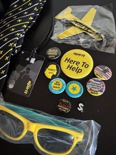 Spirit Airlines Pins Glasses Tie Rare Collectible Luggage Tag picture