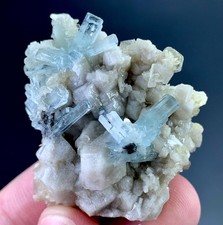 130 Carat Bunch Of Aquamarine Crystal Specimen From Pakistan  picture