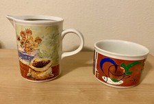 Rare Lavazza Cafe des Arts Limited Edition Creamer and Sugar Set Van Gogh Miro  picture