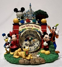 Walt Disney World Four Parks One World Clock Mickey Minnie Goofy Pluto VTG NIB picture
