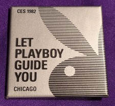 Vintage Playboy Pin Pinback Chicago 1982 CES Let Guide You Club Bunny SHIPS FREE picture