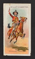 1913 Wills's Australia Riders of the World Cigarette Card No. 1 Mexican Cowboy picture
