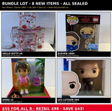 Bundle Lot 8 Toys Funko Pop Eleven 1804 Lex 564 Dora Hello Kitty New Sealed picture