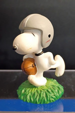 Vintage Snoopy Football Figurine Helmet Running Ball Peanuts picture