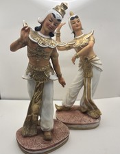 Vintage Set of 2 Andrea By Sadek Painted Porcelain Item 8694 picture