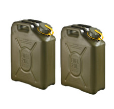 Lot 2 New Scepter Genuine 5 Gallon / 20 L Olive Drab Military Fuel Can MFC Y picture