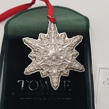 Towle 2002 Old Master Sterling Silver Snowflake Christmas Ornament Limited Ed picture