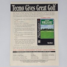 Tecmo World Golf PlayStation PS1 Fade Shot Print Ad/Poster picture