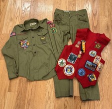 Vintage BSA DuPage Area Council IL Uniform Shirt Pants Patch Vest 1960s-70s picture