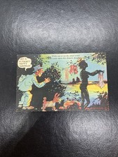 Man Spying on Shapely Woman Silhouette Night Humor Comic, Vintage Postcard picture