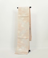 Silk Sha Fukuro Obi Pink Summer Kimono Belt Floral Water Foil Weave K2608143 picture